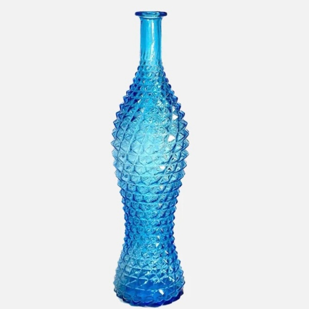Vintage Genie Bottle, Empoli, Blue Pineapple Diamond